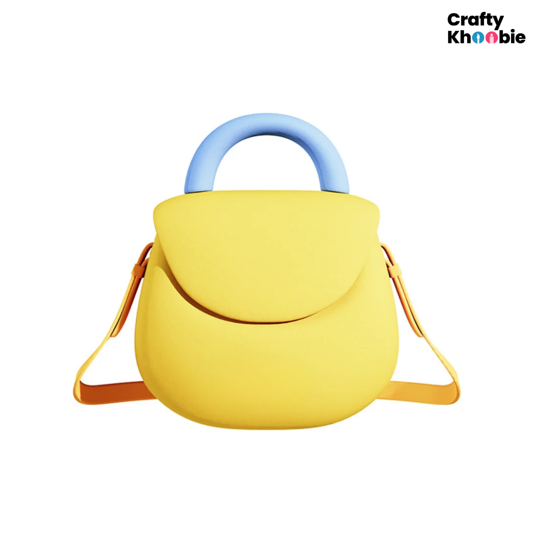 Crafty Khoobie Mini Shoulder Waterproof Bag, Lightweight, Stain Resistant, Washable, with Magnet Closure