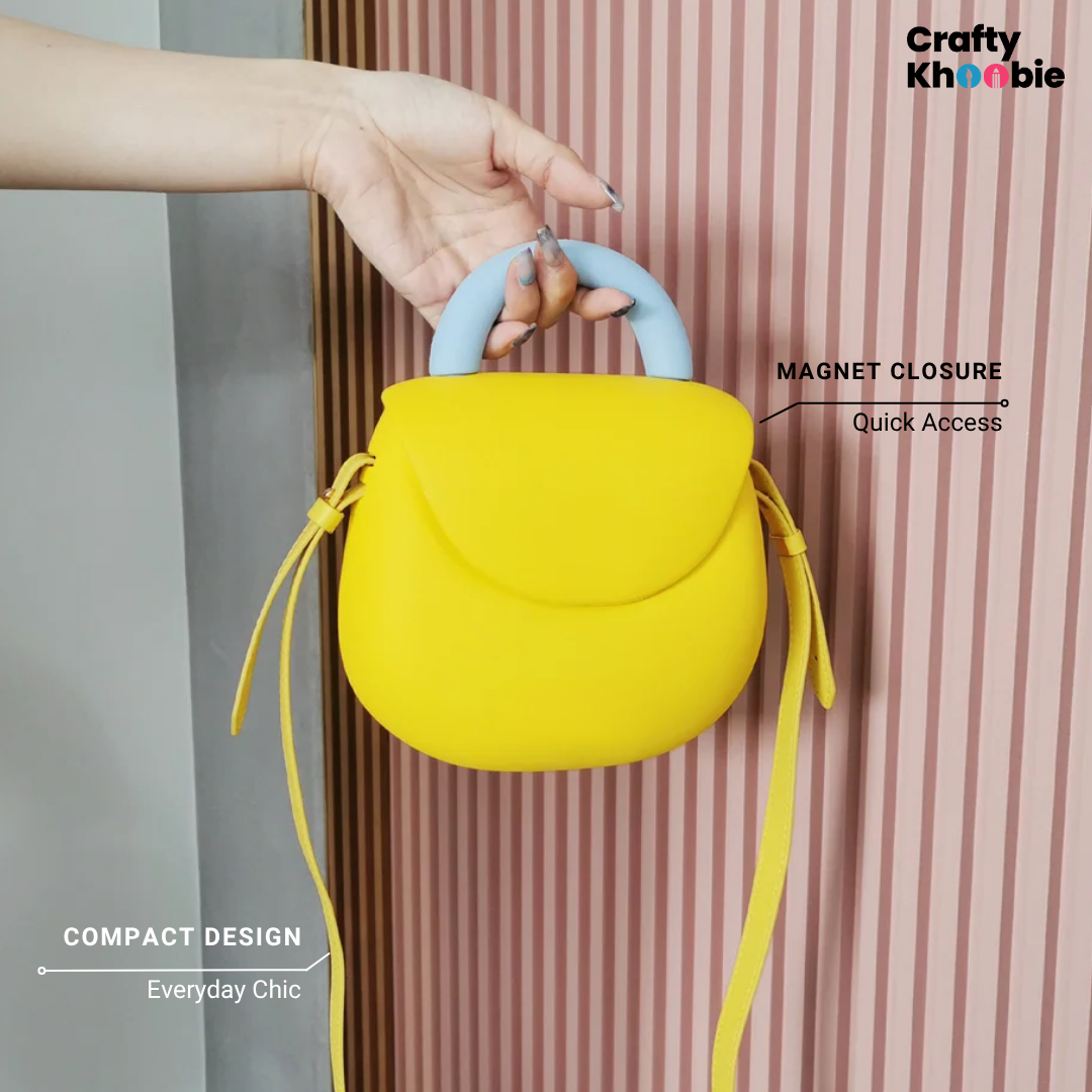 Crafty Khoobie Mini Shoulder Waterproof Bag, Lightweight, Stain Resistant, Washable, with Magnet Closure