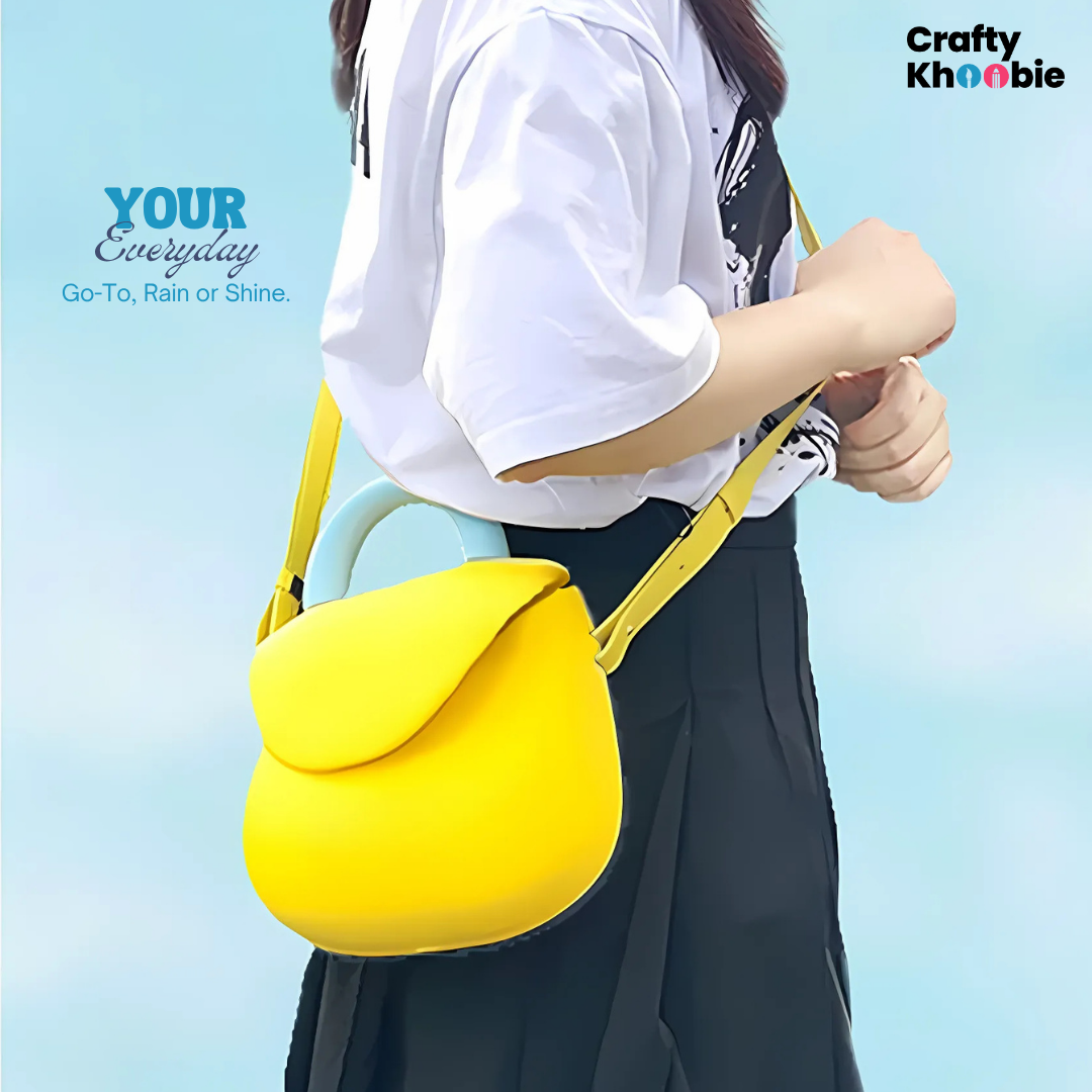 Crafty Khoobie Mini Shoulder Waterproof Bag, Lightweight, Stain Resistant, Washable, with Magnet Closure