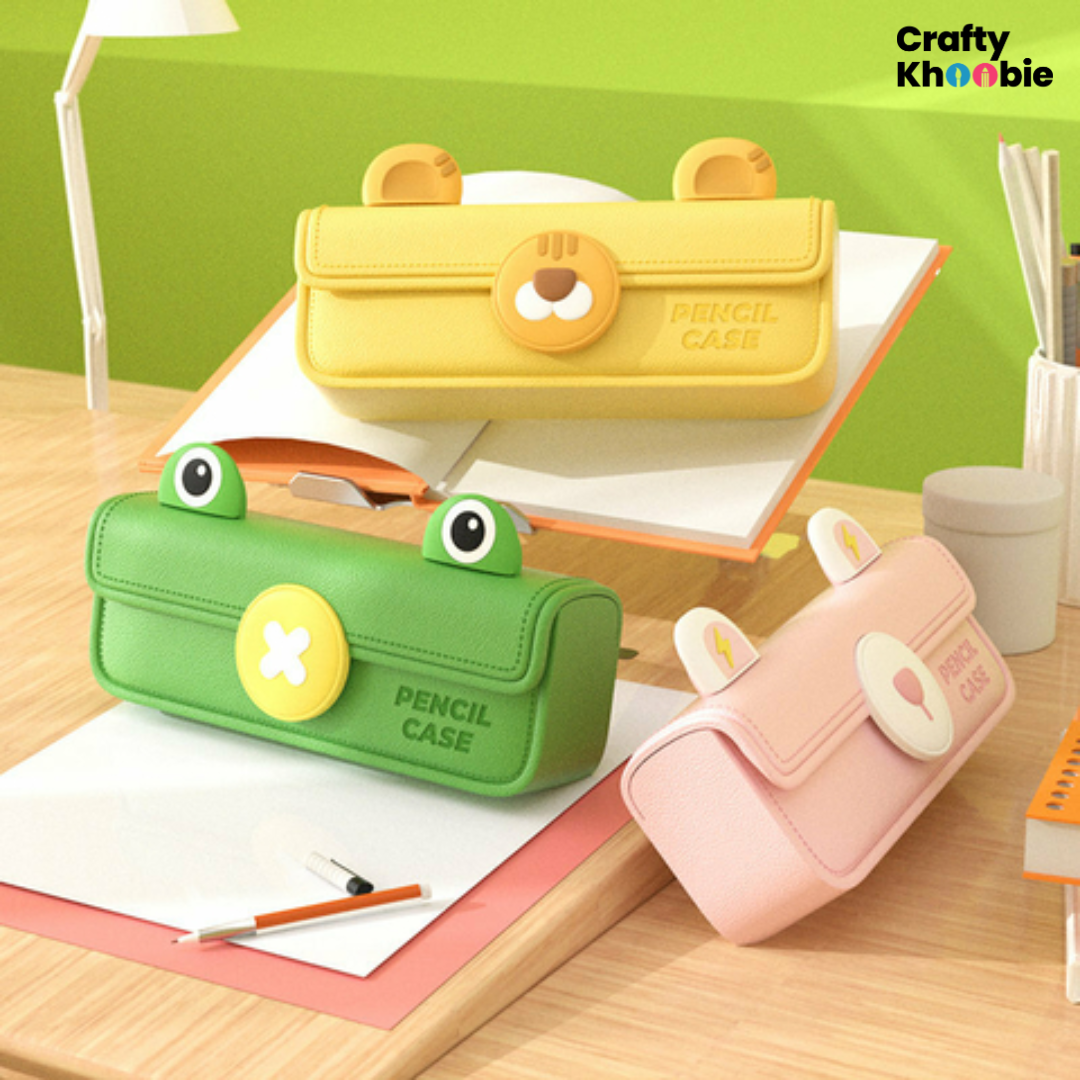 Pencil Case for Girls n Boys EVA Cartoon Storage Pouch Pen Holder for School Kids Large Capacity Storage Box Children's Student Gift Stationery Box