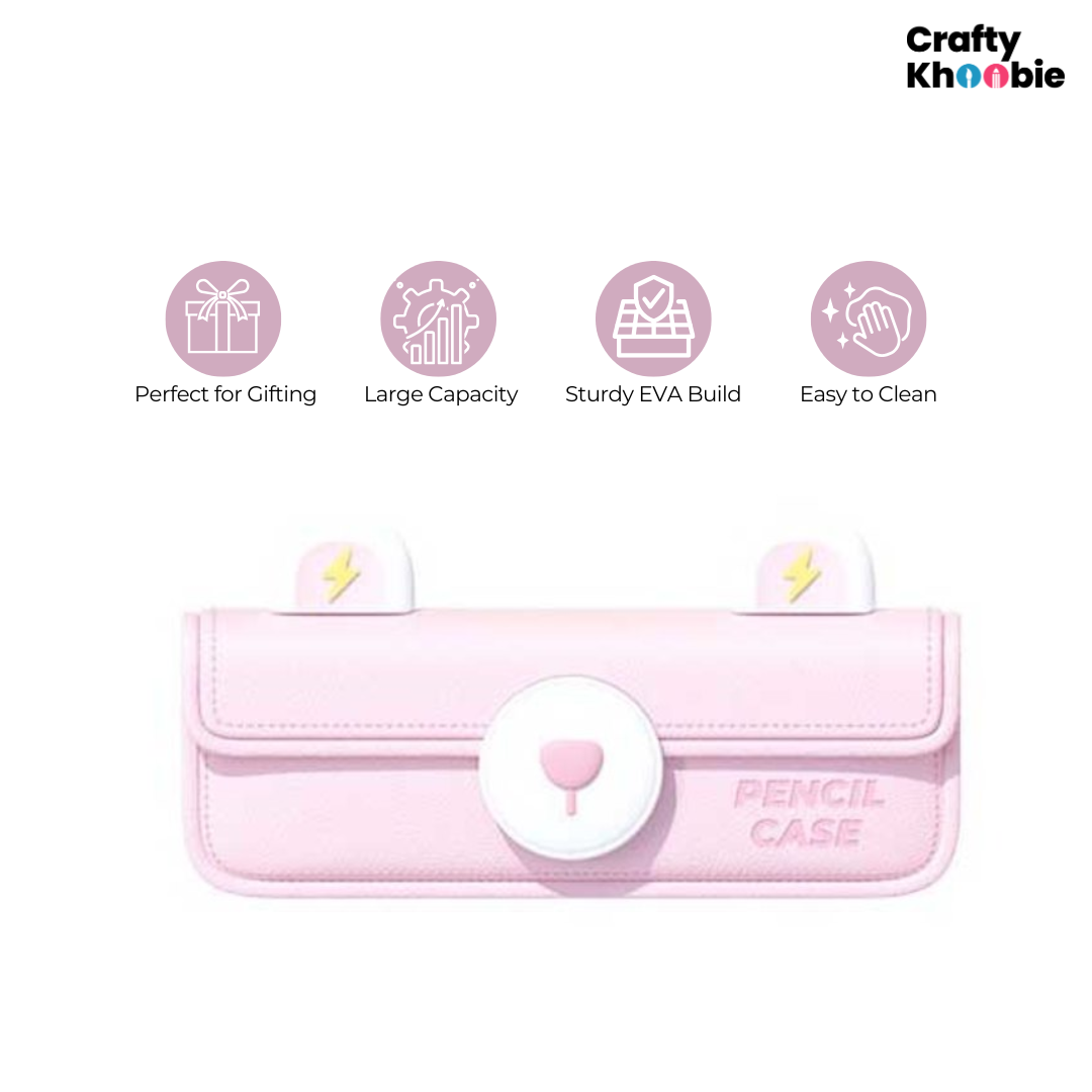 Pencil Case for Girls n Boys EVA Cartoon Storage Pouch Pen Holder for School Kids Large Capacity Storage Box Children's Student Gift Stationery Box