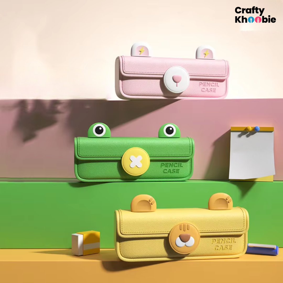 Pencil Case for Girls n Boys EVA Cartoon Storage Pouch Pen Holder for School Kids Large Capacity Storage Box Children's Student Gift Stationery Box