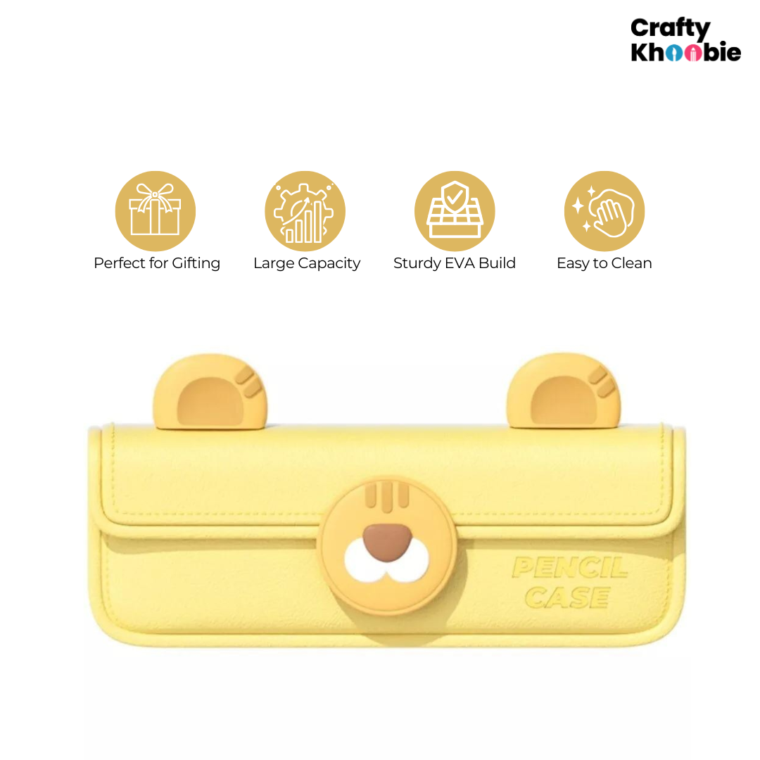 Pencil Case for Girls n Boys EVA Cartoon Storage Pouch Pen Holder for School Kids Large Capacity Storage Box Children's Student Gift Stationery Box