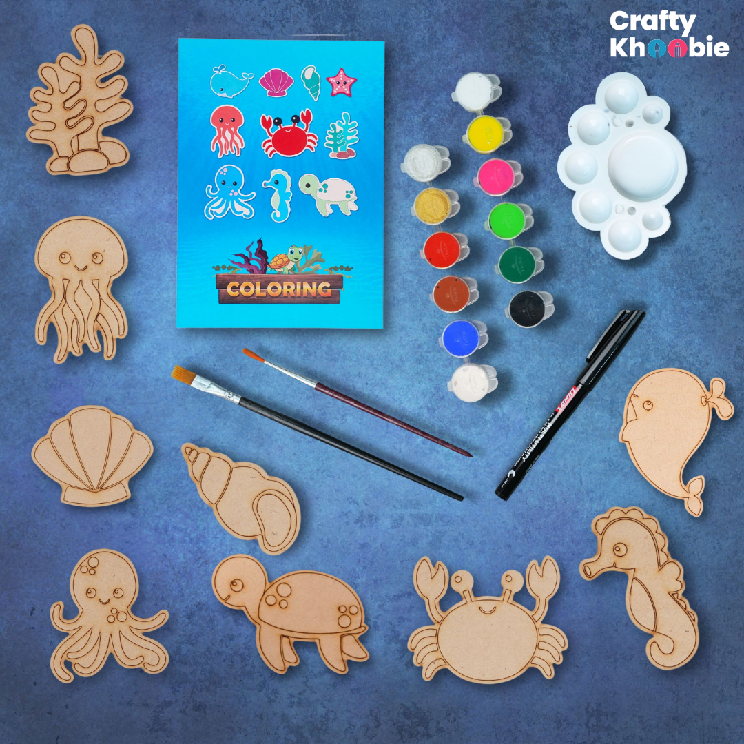 DIY Paint Kit for Kids | Sea Animals Painting Kit