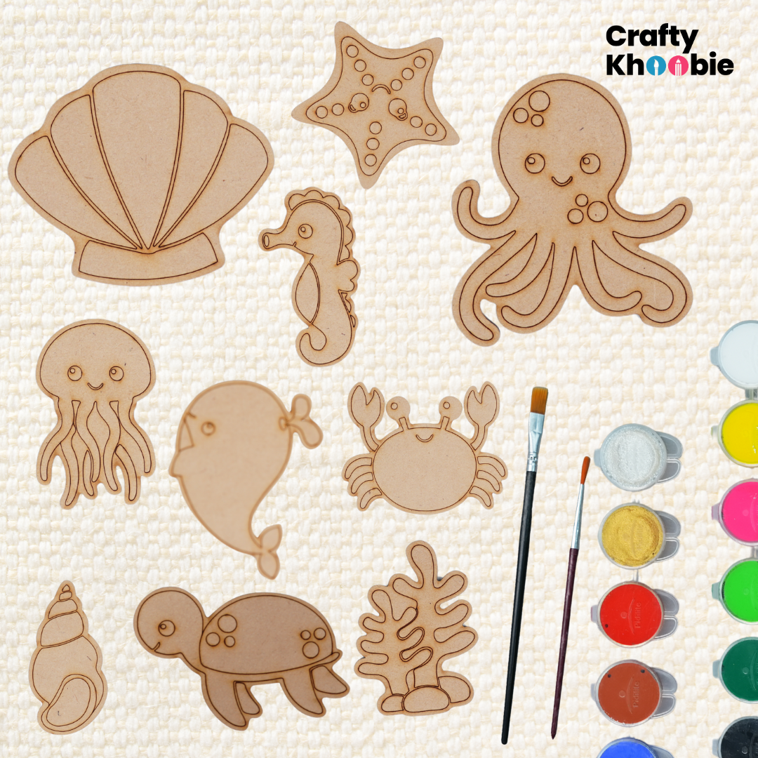 DIY Paint Kit for Kids | Sea Animals Painting Kit