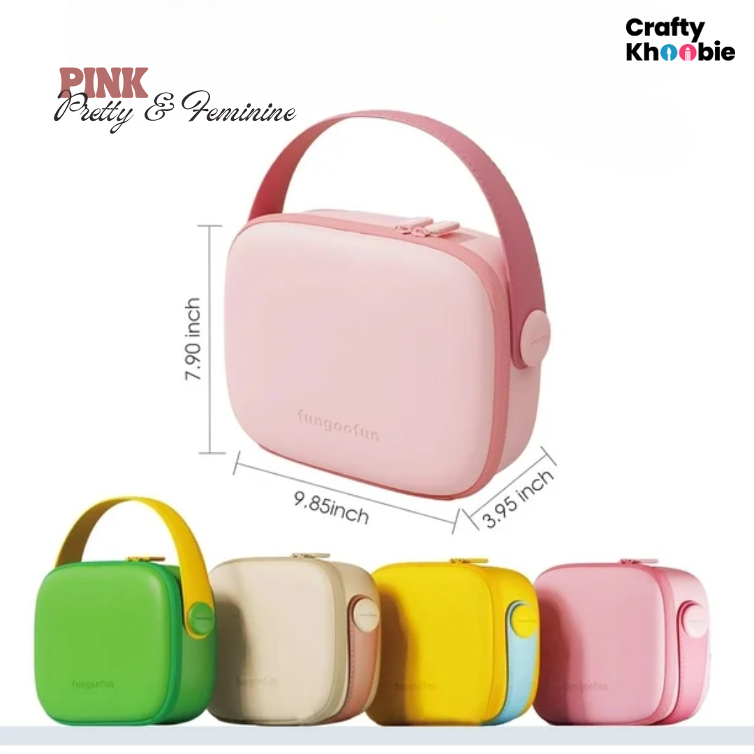 Travel Makeup Organizer Bag, Waterproof Cosmetic Case with Handle Strap, Portable Design Waterproof Toiletry Bag, Brush Make up Organizer with Compartment, Capacity Storage