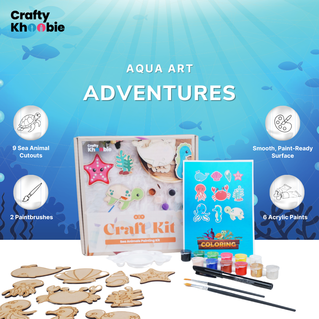 DIY Paint Kit for Kids | Sea Animals Painting Kit