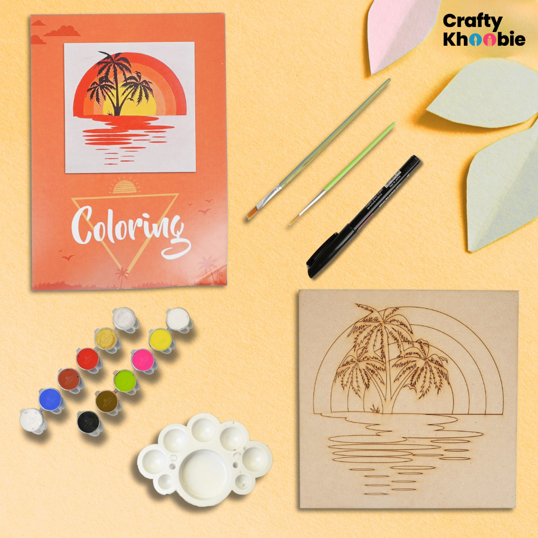 DIY Paint Kit for Kids | Wooden Mandala Painting Kit