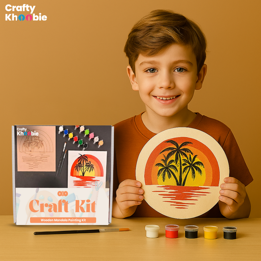 DIY Paint Kit for Kids | Wooden Mandala Painting Kit