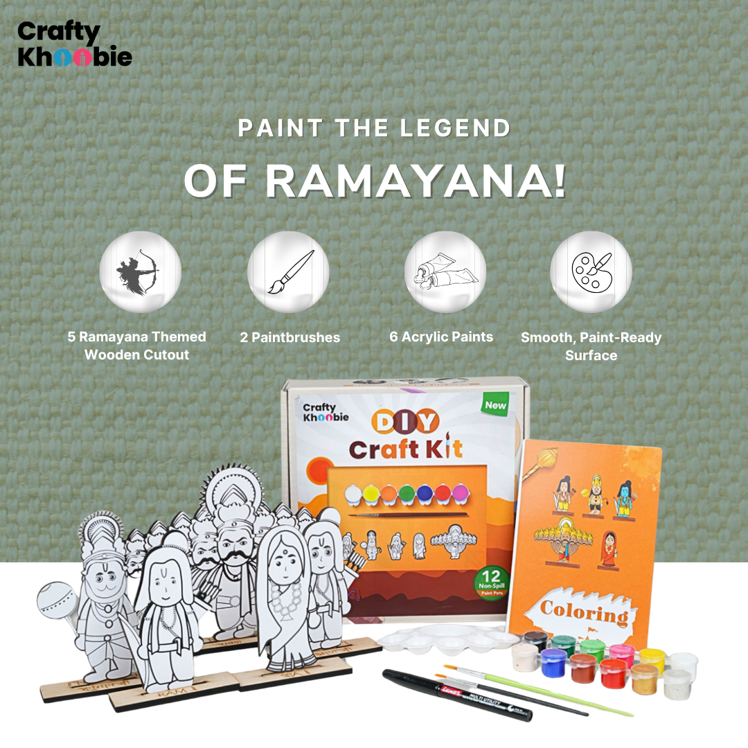DIY Paint Kit for Kids | Wooden Ramayana Painting Kit