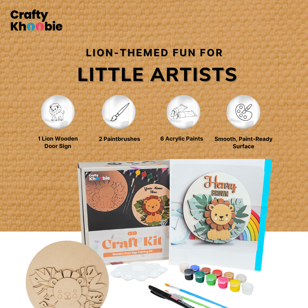DIY Paint Kit for Kids | Wooden Door Sign Painting Kit