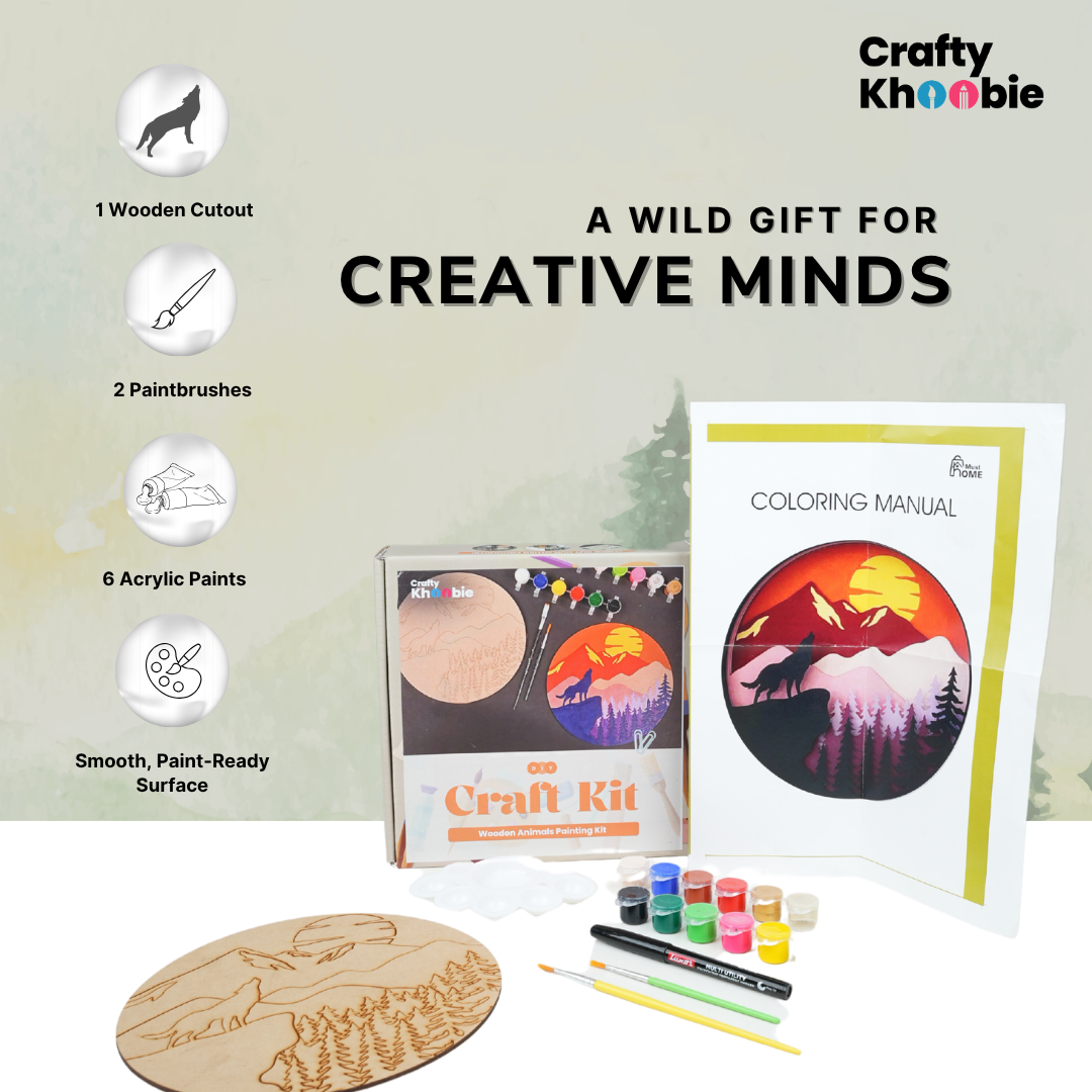 DIY Paint Kit for Kids | Wooden Animals Painting Kit