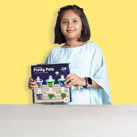 Pot Painting Candle Making Art and Craft kit, DIY Kit for Age 8 to 12 - Candles from Pretty Pots