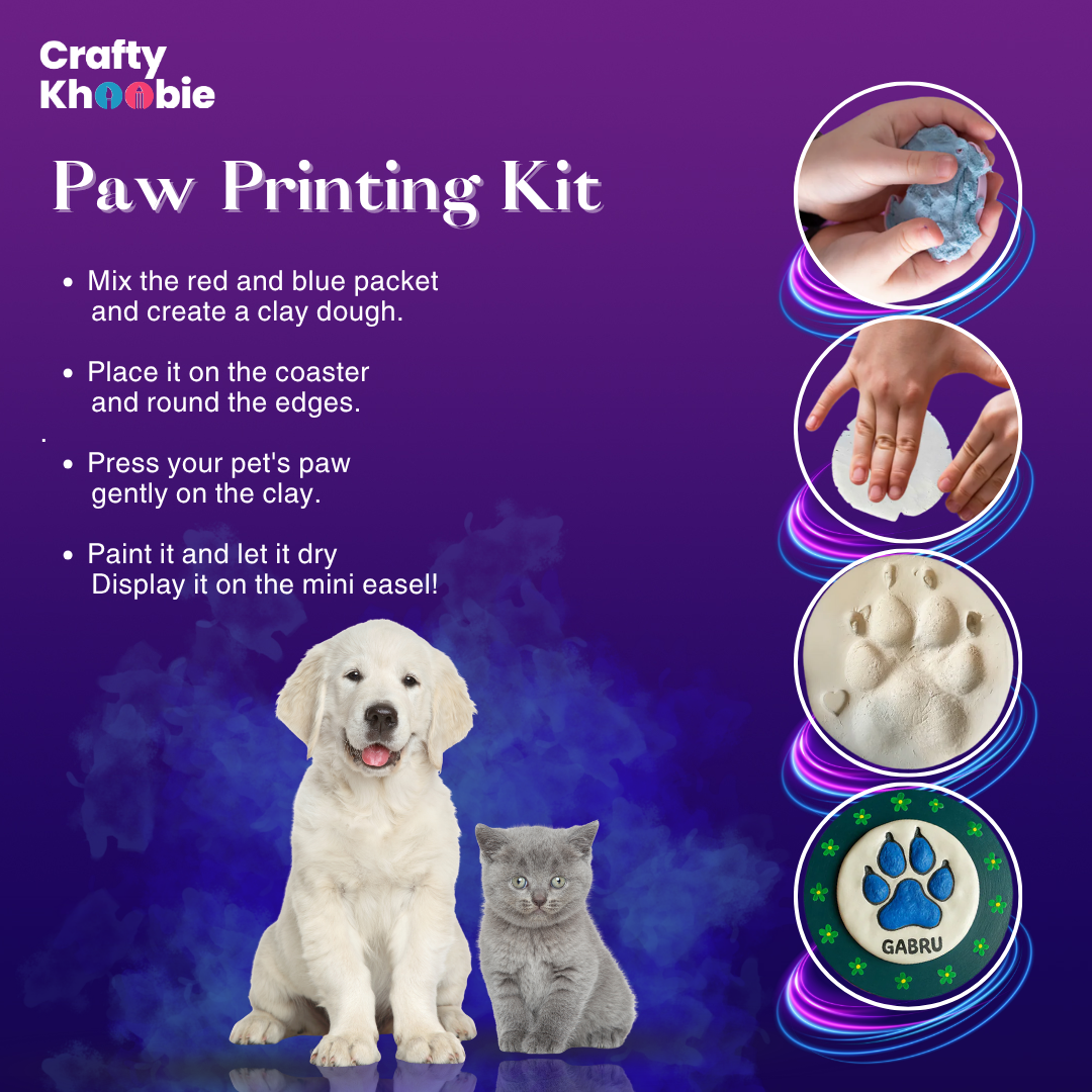 DIY Paw Printing Kit for Cats & Dogs, Paw Prints of Your Little Fur Babys',Fun Activity for Pet Parents - Memories,Art & Craft