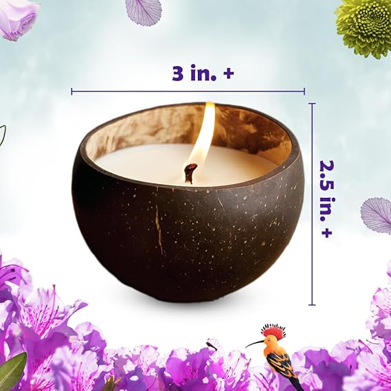 Candle Making in Coconut Shells DIY Kit (Premium) | Aroma Soyawax Candle Making Kit | Natural Coconut Shells and Frangances | Beginner Friendly | Diwali, Home Decor, Birthday Gift |