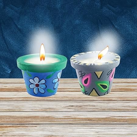 Pot Painting Candle Making Art and Craft kit, DIY Kit for Age 8 to 12 - Candles from Pretty Pots