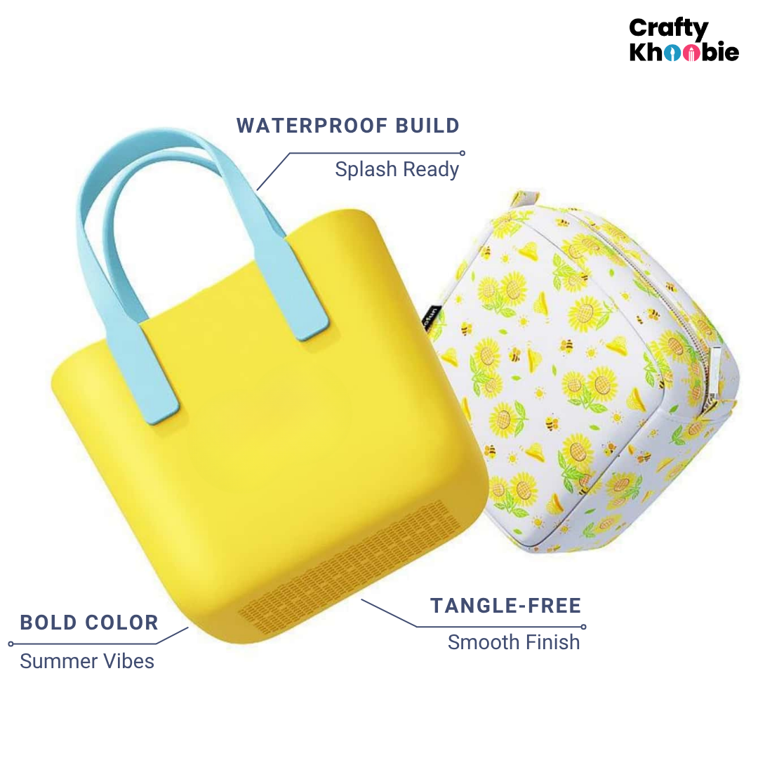 Waterproof Tote Beach Bag for Women, Medium No-holes Sand Proof Washable Eva Tote Bag, Ideal for Pool Boat Outdoor Sport Camping Shopping School