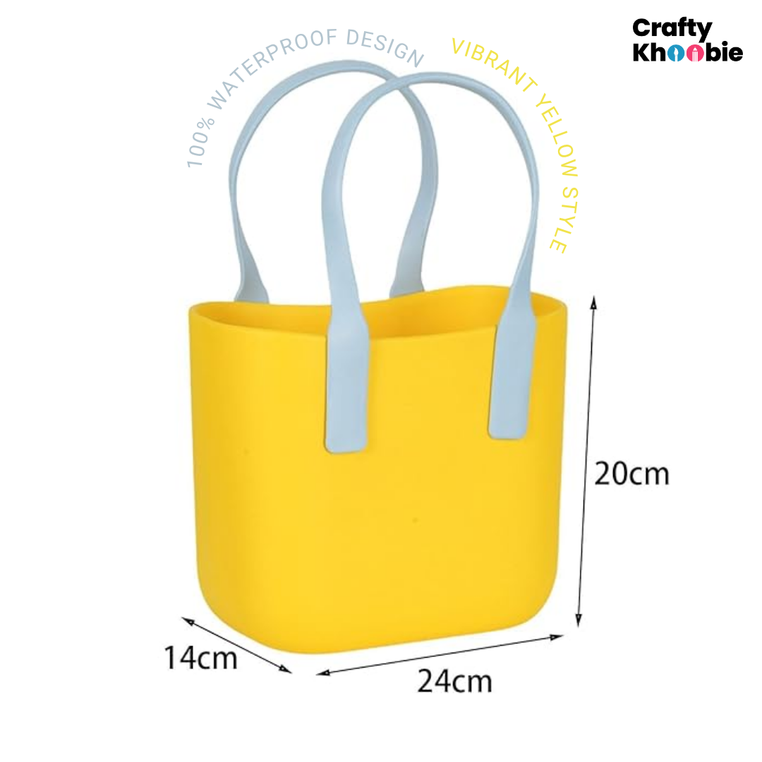 Waterproof Tote Beach Bag for Women, Medium No-holes Sand Proof Washable Eva Tote Bag, Ideal for Pool Boat Outdoor Sport Camping Shopping School