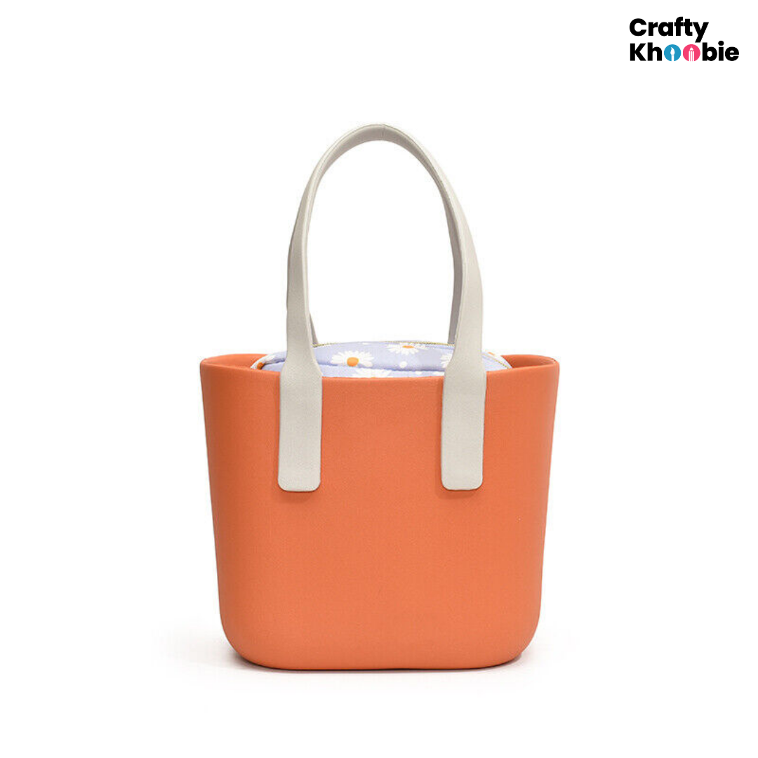 Waterproof Tote Beach Bag for Women, Medium No-holes Sand Proof Washable Eva Tote Bag, Ideal for Pool Boat Outdoor Sport Camping Shopping School