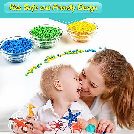 Aquatic Sea Animals Toy Set for Kids Medium Size Water Animal 6PCs Marine Jelly Fish Action Figurines for Boys & Girls Birthday Gifts Toys Under Ocean Animal for 3 Year (Sea Toys Sets)