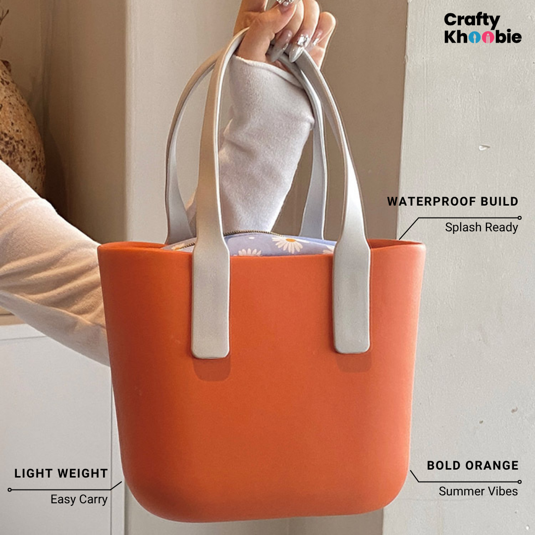 Waterproof Tote Beach Bag for Women, Medium No-holes Sand Proof Washable Eva Tote Bag, Ideal for Pool Boat Outdoor Sport Camping Shopping School