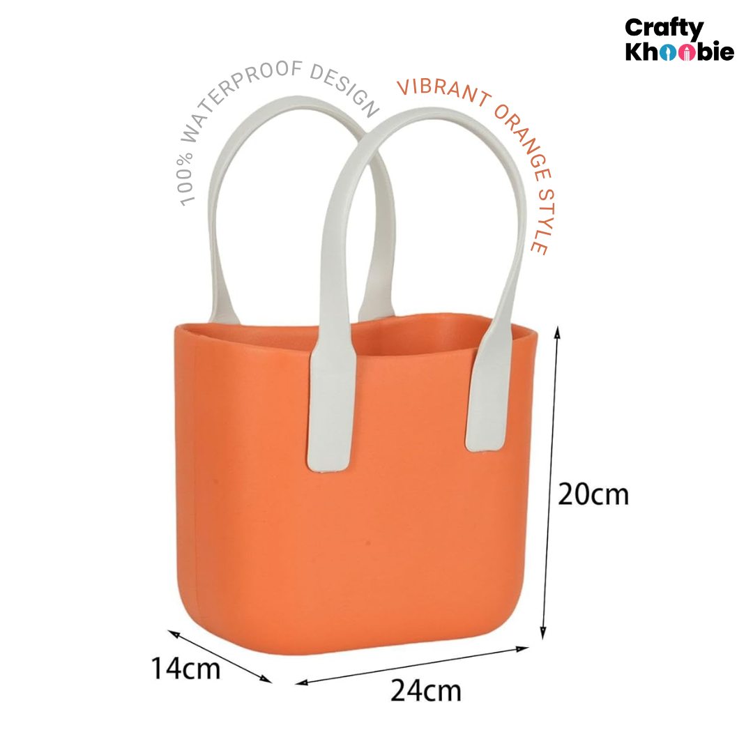 Waterproof Tote Beach Bag for Women, Medium No-holes Sand Proof Washable Eva Tote Bag, Ideal for Pool Boat Outdoor Sport Camping Shopping School