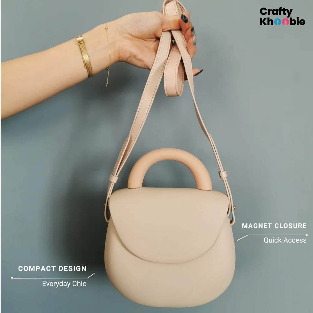 Crafty Khoobie Mini Shoulder Waterproof Bag, Lightweight, Stain Resistant, Washable, with Magnet Closure