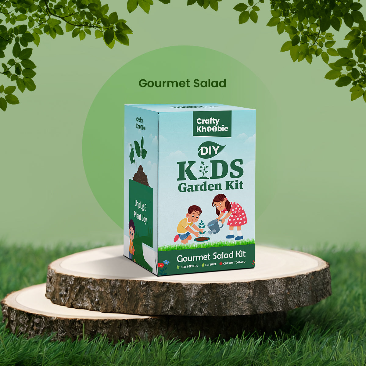 3 in 1 Gourmet Salad Kit | DIY Kit of Vegetable Seeds for Home Garden | Combo Seeds for Gardening | Grow Your Own Kit – Bell Peppers, Lettuce & Cherry Tomato Plant Seeds