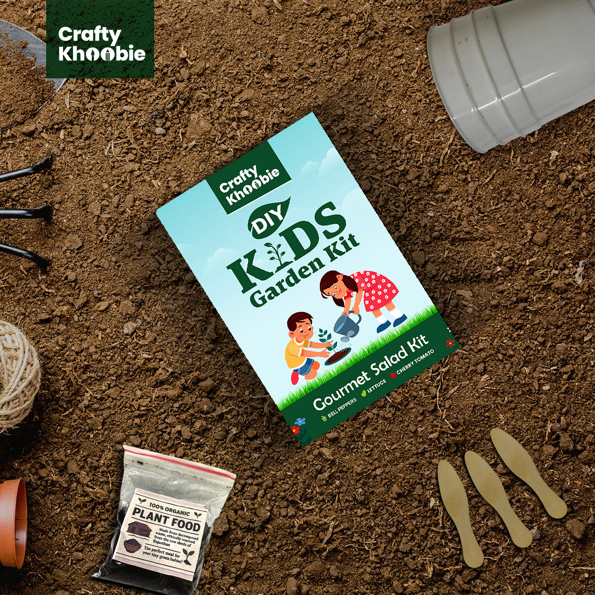 3 in 1 Gourmet Salad Kit | DIY Kit of Vegetable Seeds for Home Garden | Combo Seeds for Gardening | Grow Your Own Kit – Bell Peppers, Lettuce & Cherry Tomato Plant Seeds