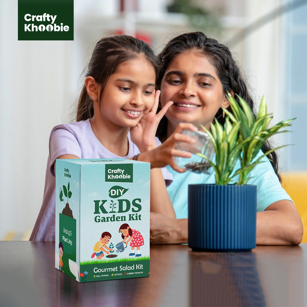 3 in 1 Gourmet Salad Kit | DIY Kit of Vegetable Seeds for Home Garden | Combo Seeds for Gardening | Grow Your Own Kit – Bell Peppers, Lettuce & Cherry Tomato Plant Seeds