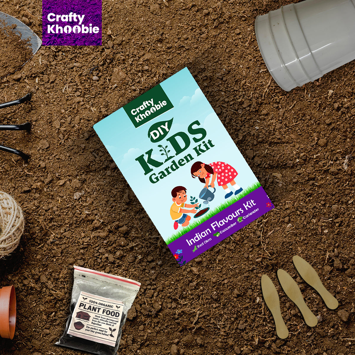 3 in 1 Indian Flavours Kit | DIY Kit of Vegetable Seeds for Home Garden | Combo Seeds for Gardening | Grow Your Own Kit – Red Okra, Cucumber & Coriander Plant Seeds