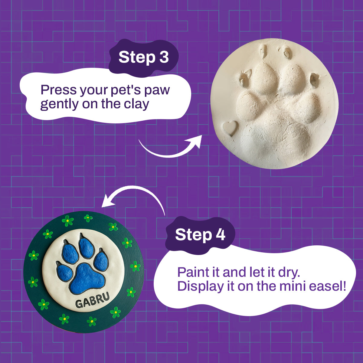 DIY Paw Printing Kit for Cats & Dogs, Paw Prints of Your Little Fur Babys',Fun Activity for Pet Parents - Memories,Art & Craft
