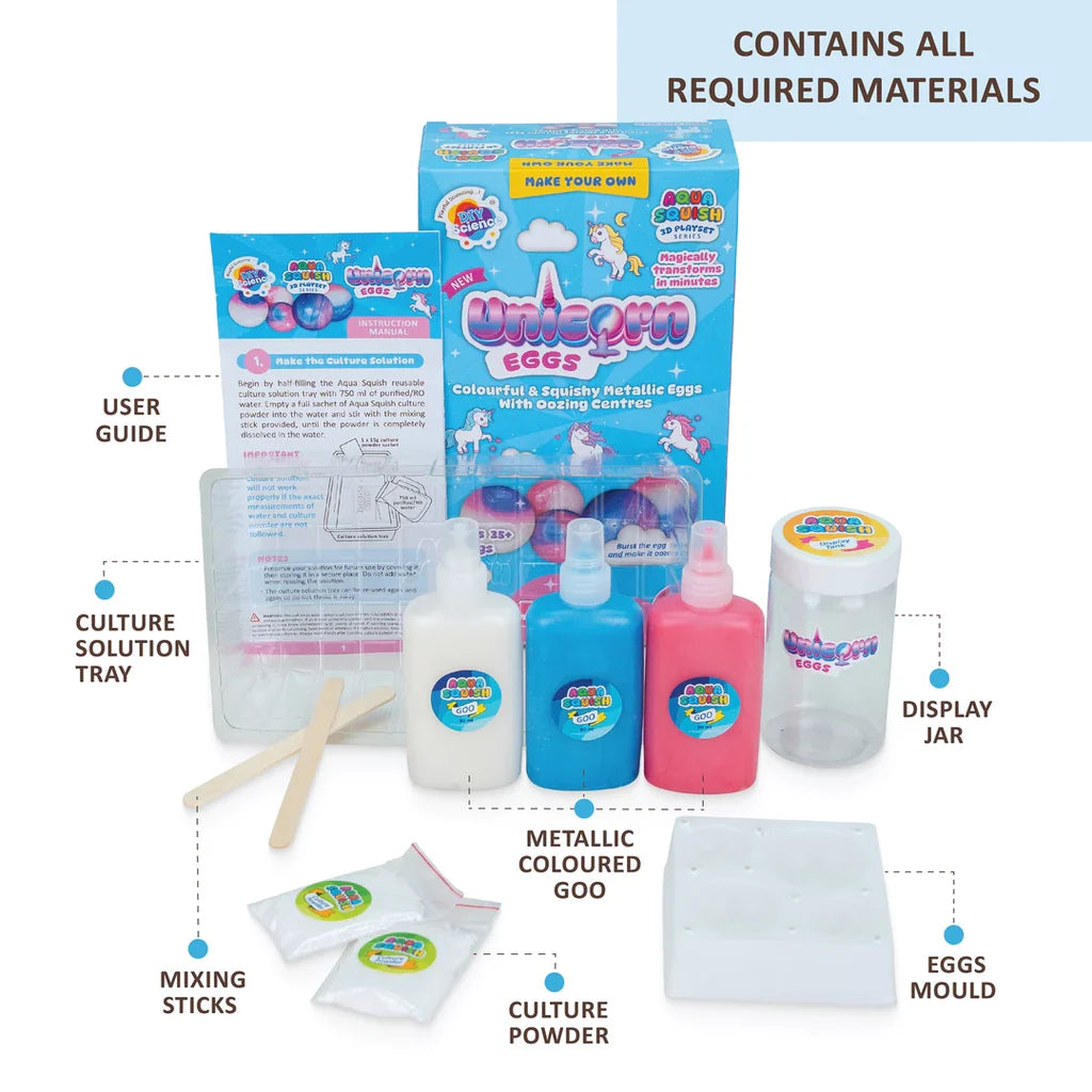 Aqua Squish Unicorn Eggs Kit