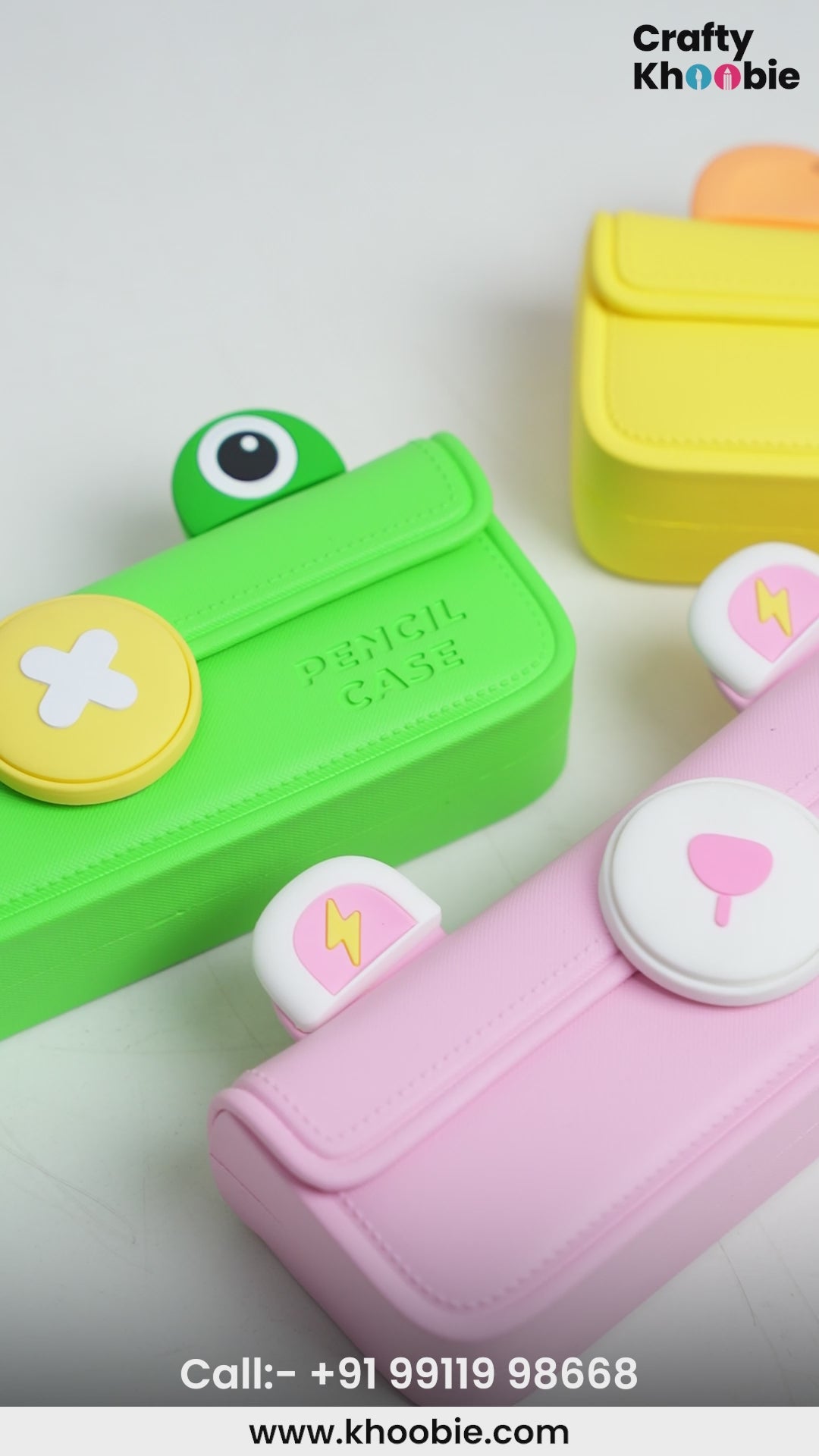 Pencil Case for Girls n Boys EVA Cartoon Storage Pouch Pen Holder for School Kids Large Capacity Storage Box Children's Student Gift Stationery Box