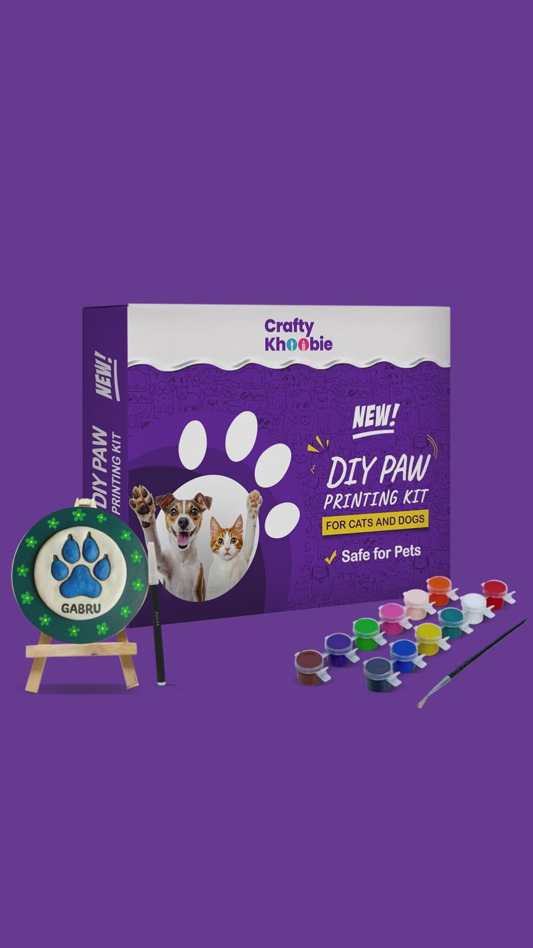 DIY Paw Printing Kit for Cats & Dogs, Paw Prints of Your Little Fur Babys',Fun Activity for Pet Parents - Memories,Art & Craft